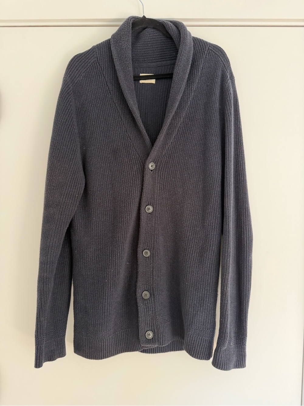 Selected Homme Men’s Collar Button-Front Cardigan Navy Size XL